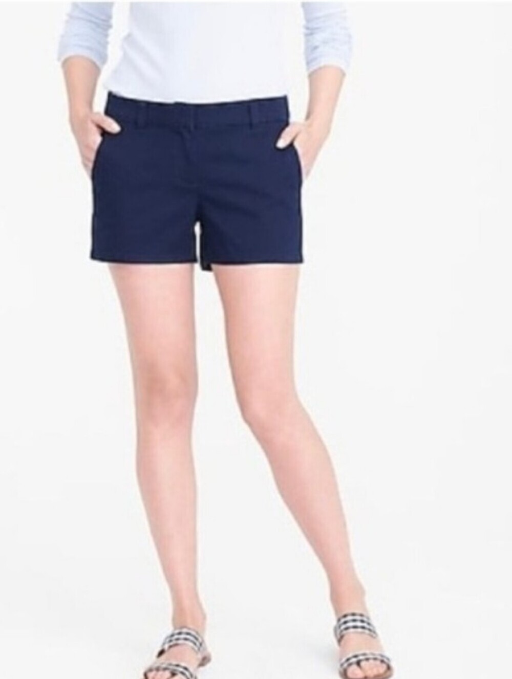 J. Crew Navy Blue 3" Chino Shorts Size 4